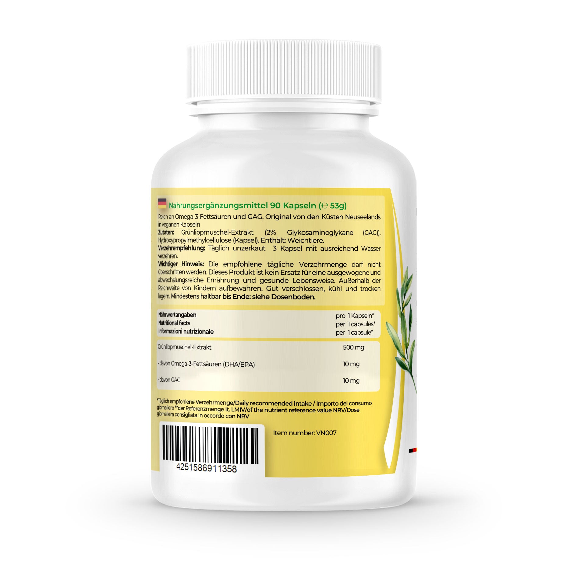 Green-Lipped Mussel Supplement