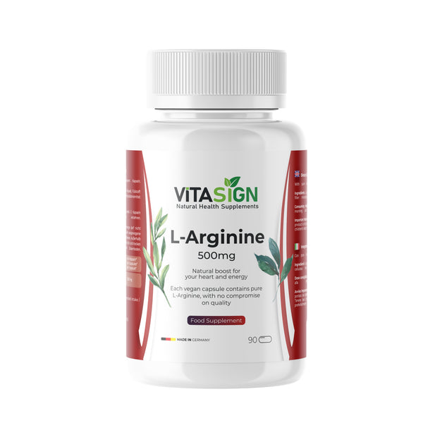 Premium L- Arginine, 500mg – Natural boost for heart and energy