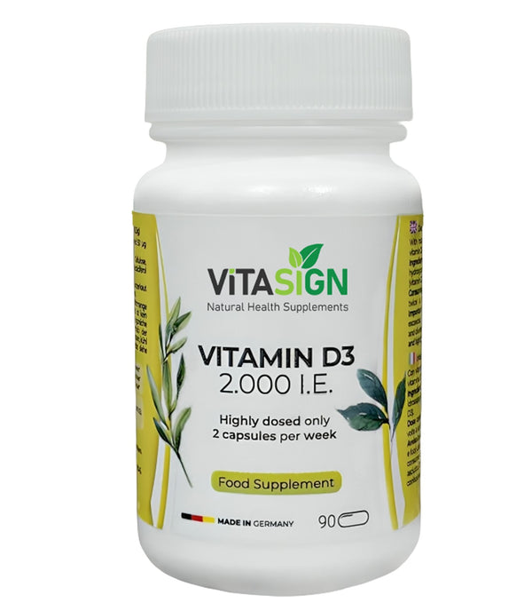 VITASIGN Vitamin D3 2,000 IU, 90 Capsules – Bone & Immune System Support